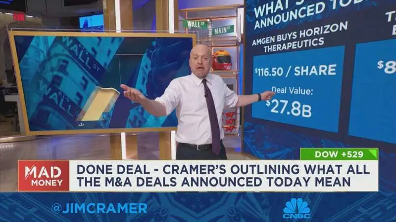 Cramer explains why mergers matter to the stock market