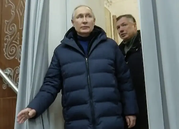 Russian President Vladimir Putin was escorted by his Deputy Prime Minister Marat Khusnullin during his visit to Mariupol in Russian-controlled Donetsk region.