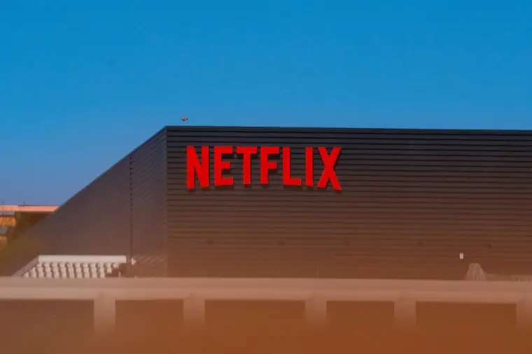 Outside of the Netflix Inc. office in Los Angeles, on April 19, 2021.