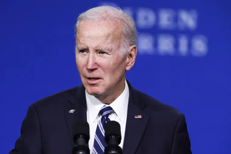 PHILADELPHIA, PENNSYLVANIA - FEBRUARY 03: U.S. President Joe Biden speaks during the Democratic National Committee winter meeting on February 03, 2023 in Philadelphia, Pennsylvania. Earlier in the day President Biden and U.S. Vice President Kamala Harris visited a water treatment plant in the city where they announced $160 million to upgrade Philadelphia water facilities and replace 20 miles of lead service lines. (Photo by Anna Moneymaker/Getty Images)