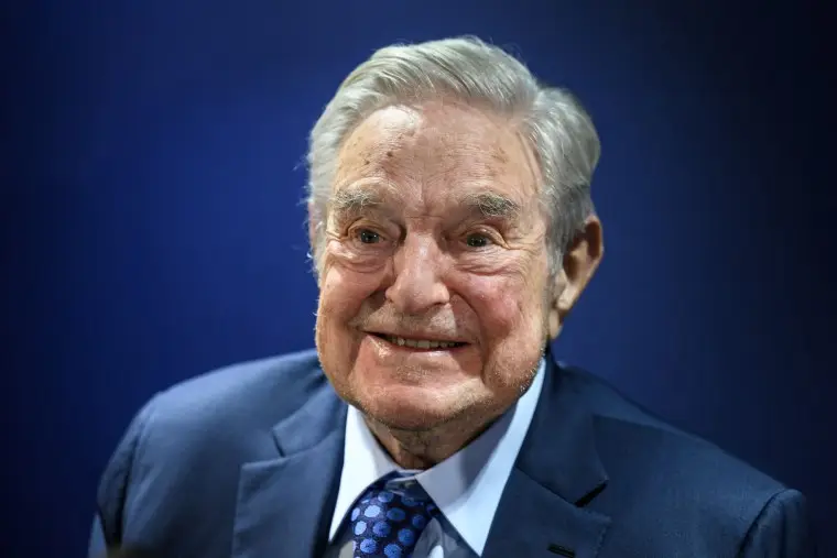 George Soros at the World Economic Forum annual meeting in Davos, Switzerland
