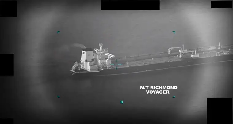 The Richmond Voyager, that had sailed from the United Arab Emirates through the Strait of Hormuz.