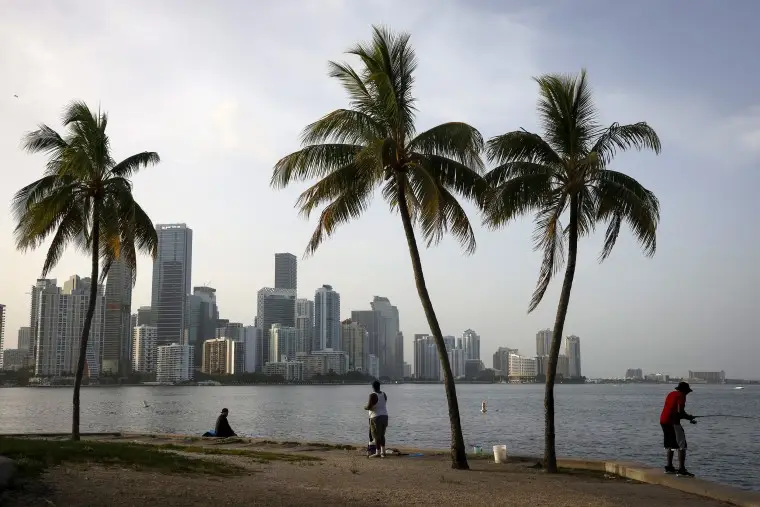 Brickell skyline on July 20, 2023 in Miami, Florida. 