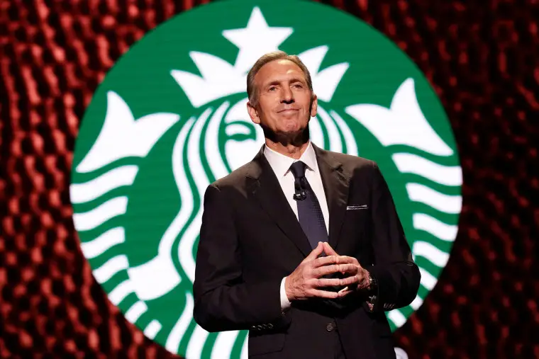 Starbucks Chairman and CEO Howard Schultz speaks at the Annual Meeting of Shareholders in Seattle, Washington on March 22, 2017. Starbucks said on September 13, 2023 that its former chief executive Howard Schultz will step down from the coffee chain's board of directors "as part of a planned transition."